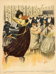 Satire of a salon musical evening from the back cover of 
